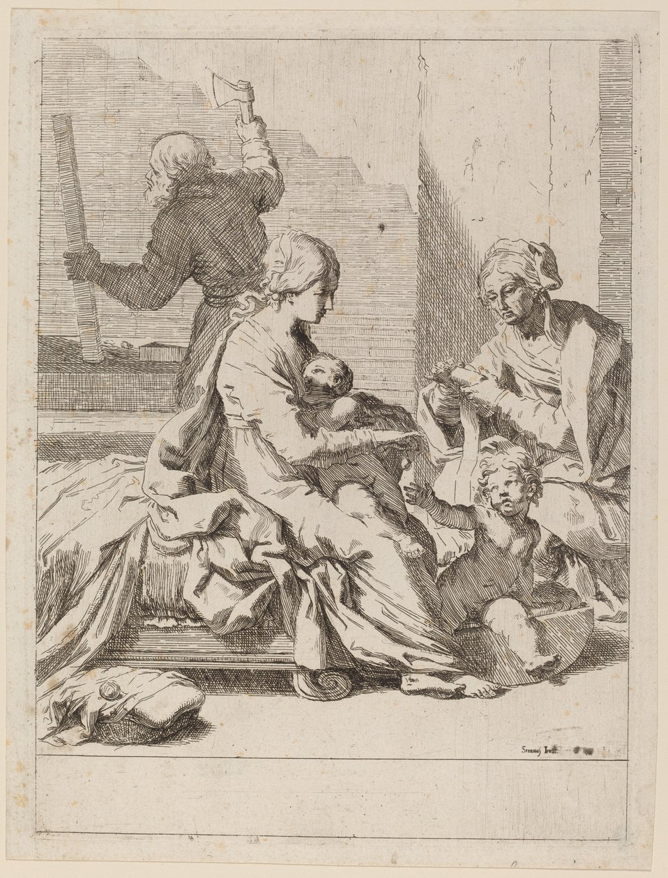 The Holy Family with Saint Elizabeth and Saint John the Baptist by Elisabetta Sirani
