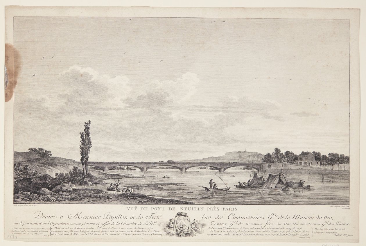 View over Pont de Neuilly (View of Pont de Neuilly near Paris) by Elise Saugrain