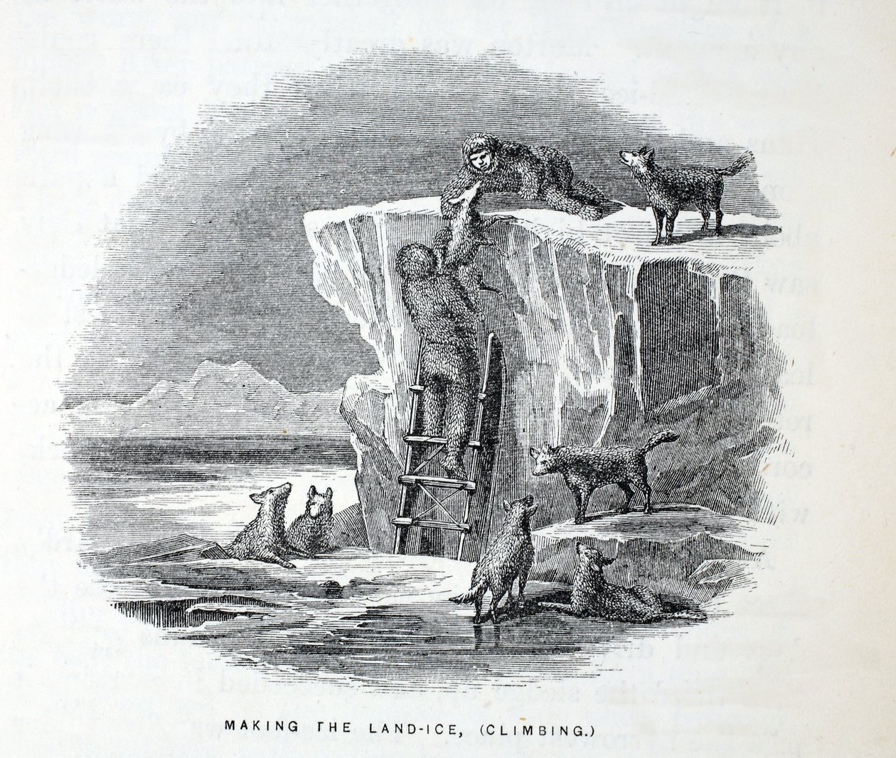 Making the Land-Ice, Climbing, illustration from 