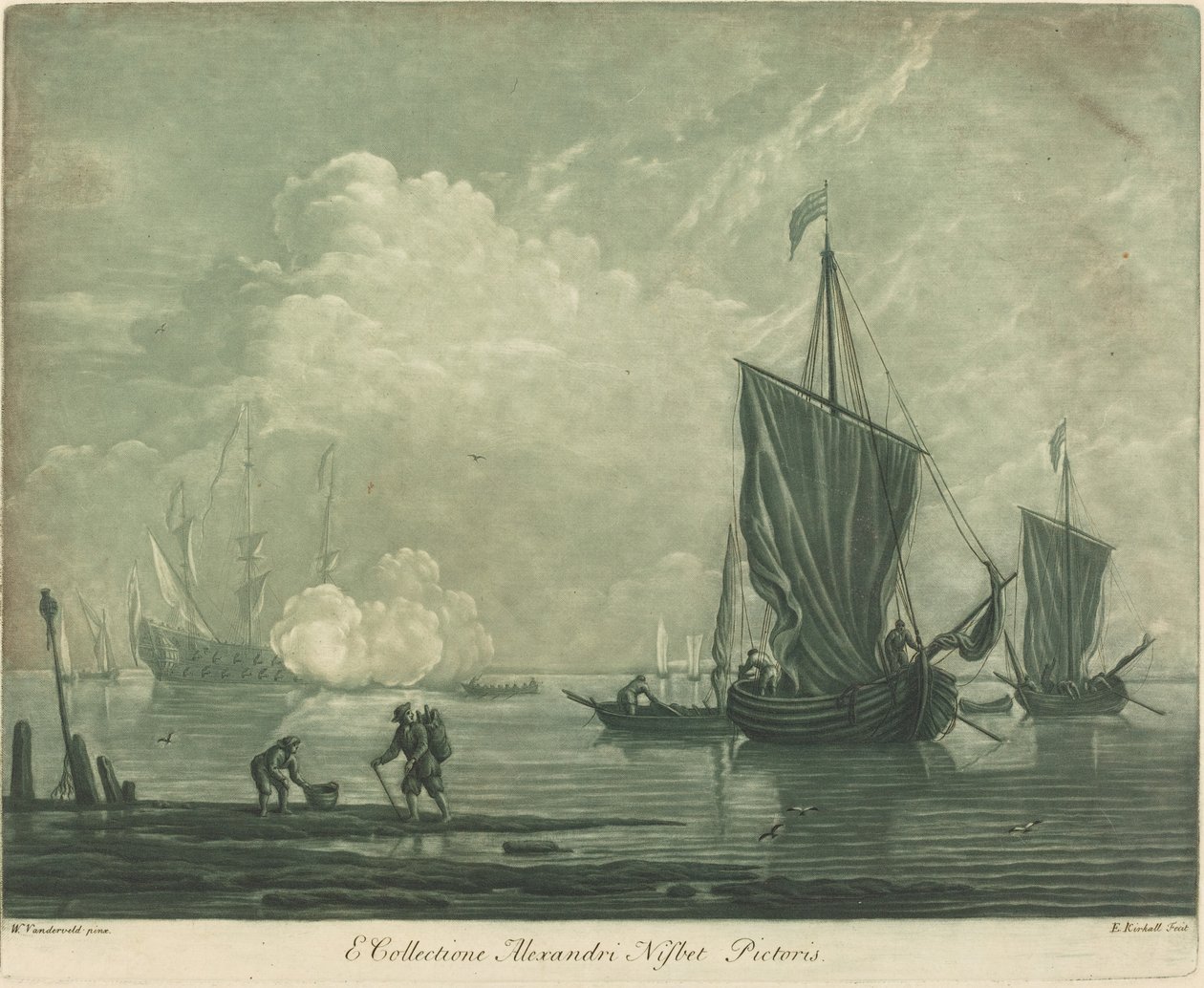 Shipping Scene from the Collection of Alexander Nisbit by Elisha Kirkall