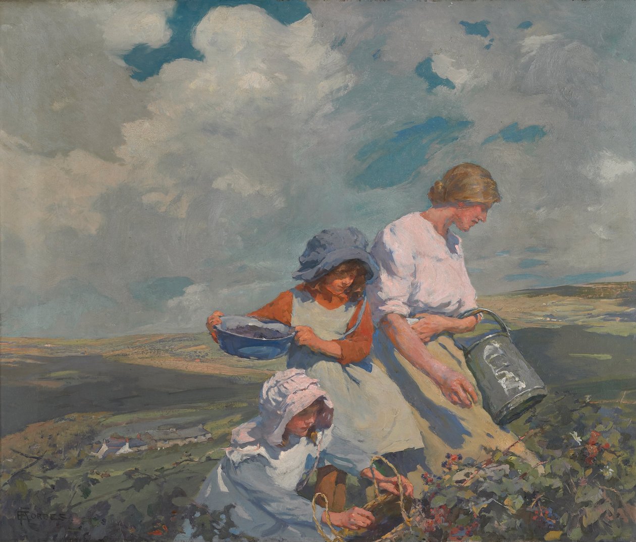 Blackberry Gathering by Elizabeth Adela Stanhope Forbes