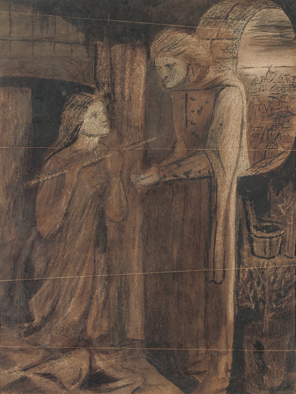 Clerk Saunders by Elizabeth Eleanor Siddal