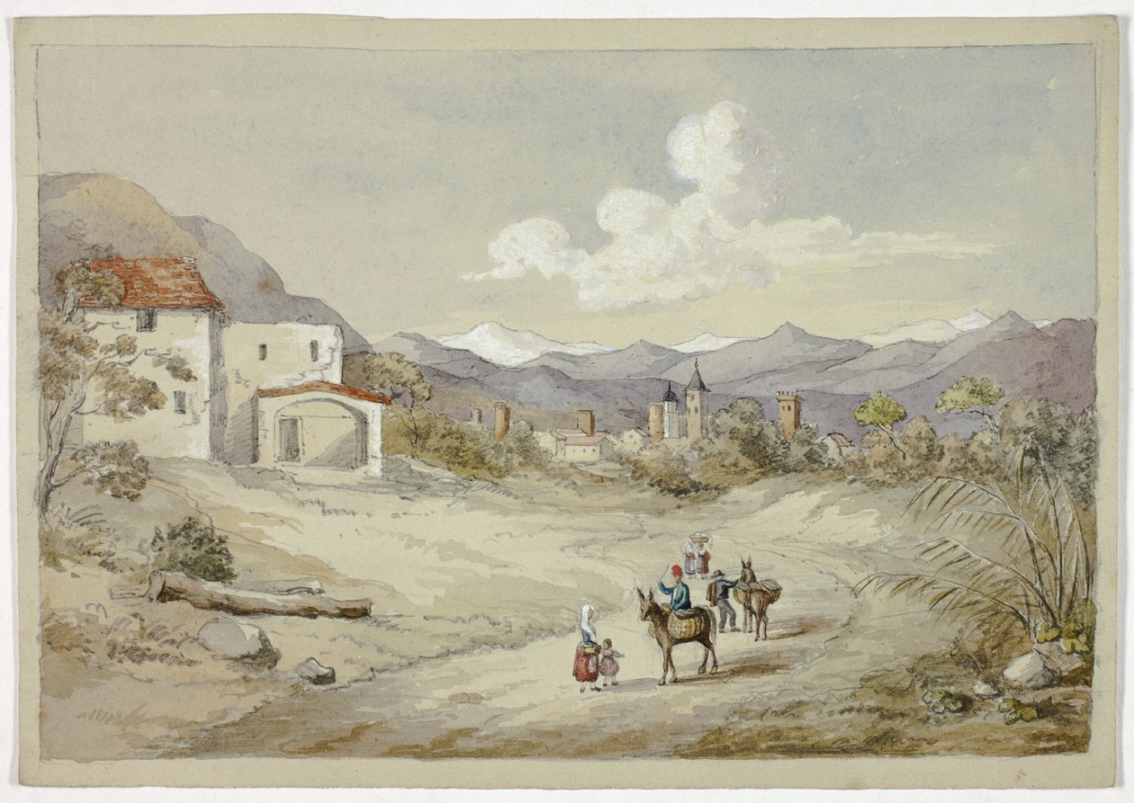 Albenga on the Corniche (Coastal) Road by Elizabeth Murray