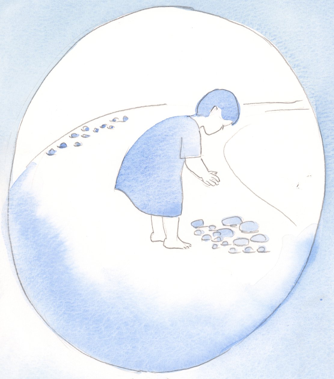 As we offer our sins to God, in repentance, He accepts them as a gift, as when a mother accepts a pebble from a child as a jewel, 2002 by Elizabeth Wang