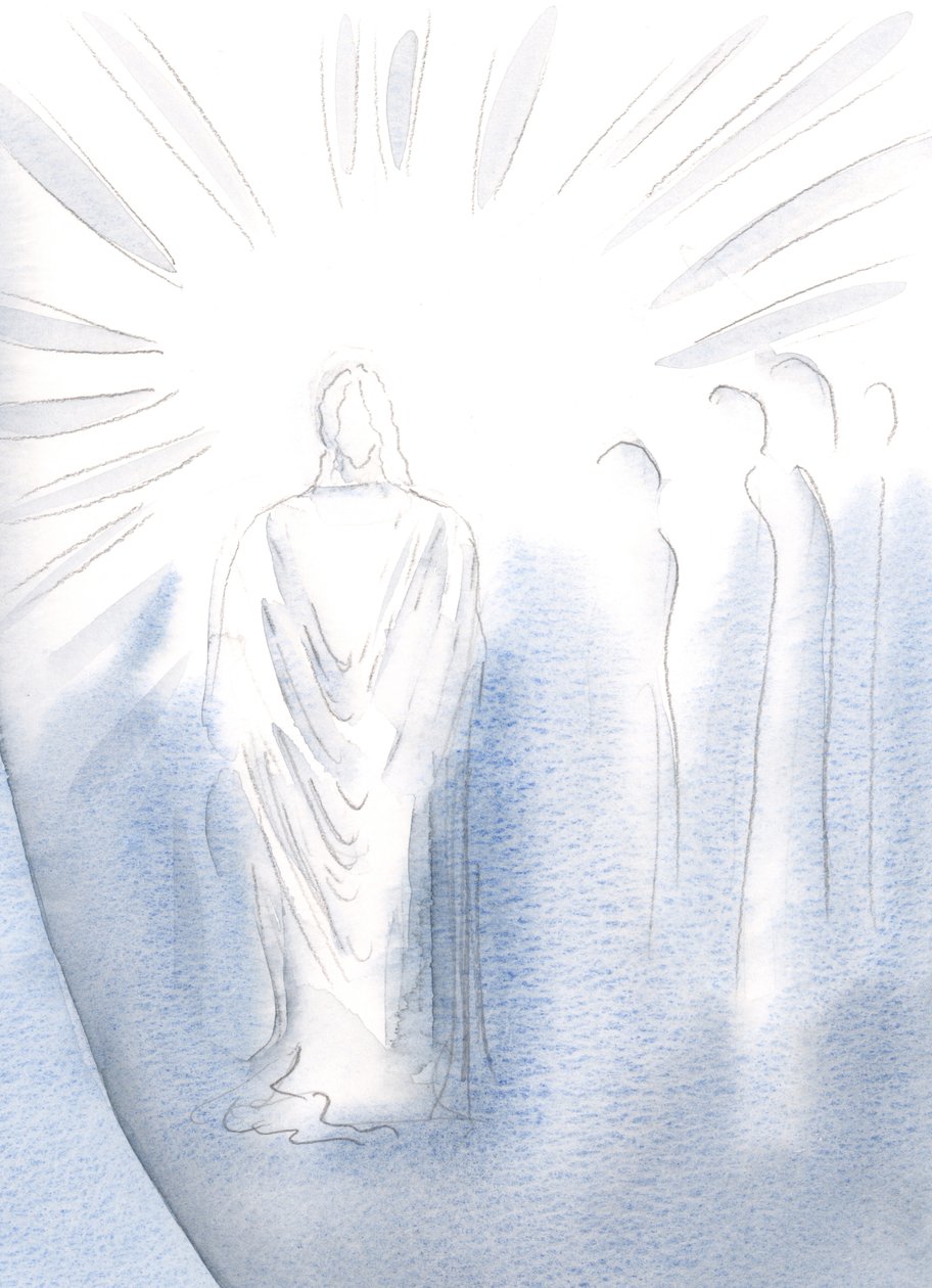 Christ is hidden behind two veils by Elizabeth Wang