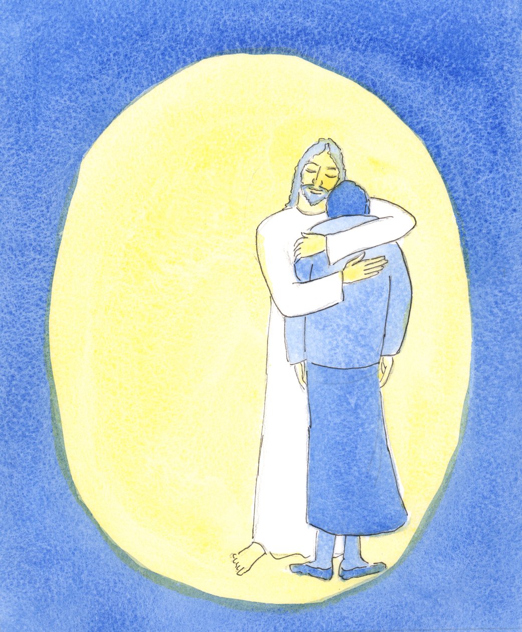 Christ showed me in Holy Communion that He was hugging me, as one hugs a child to console her, to help me through my difficulties by Elizabeth Wang