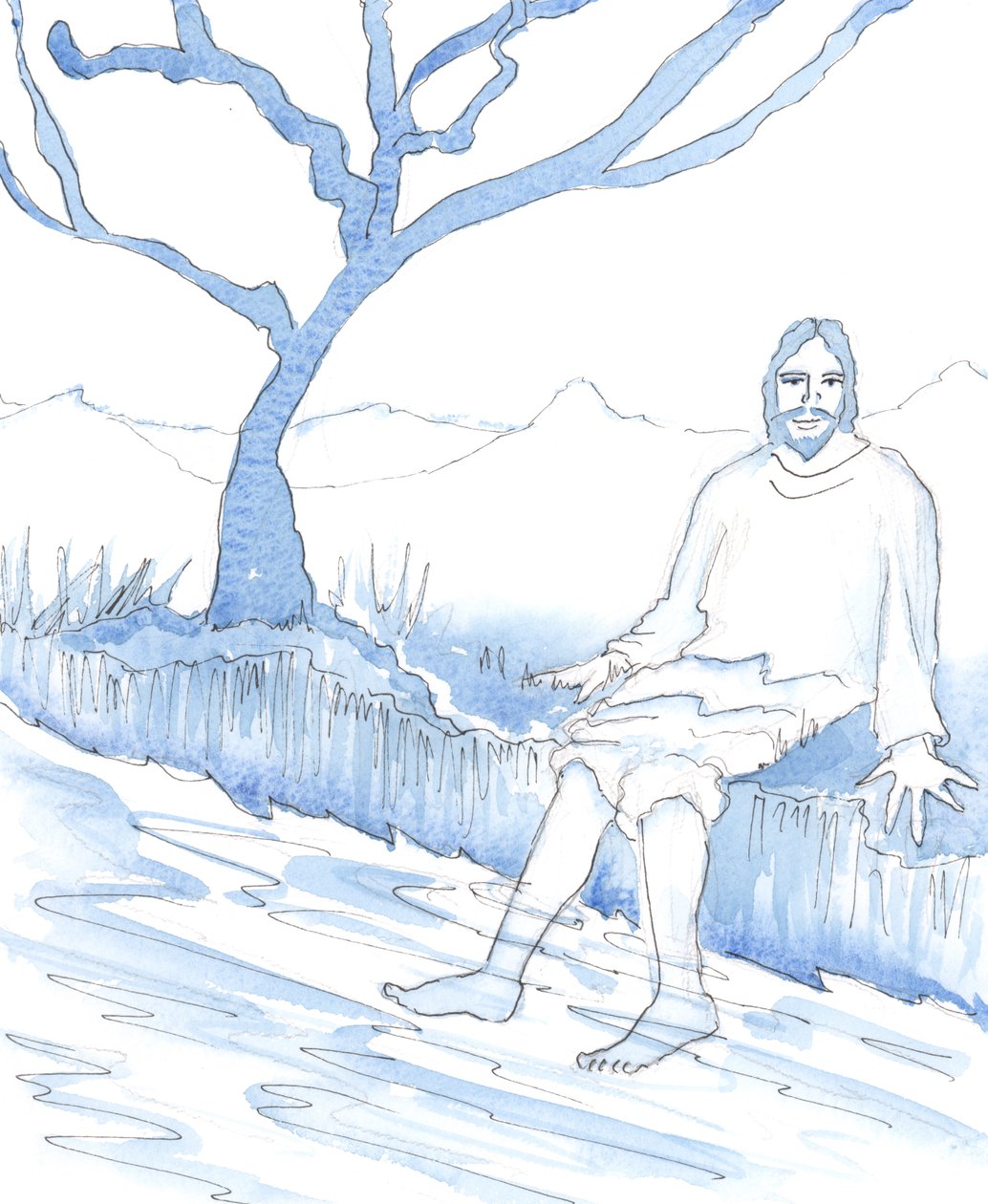 Christ told me that it was true He had not the pleasure of hot baths, such as ours today; yet He had lakes and rivers for refreshment - and, for much of the time, warm weather by Elizabeth Wang