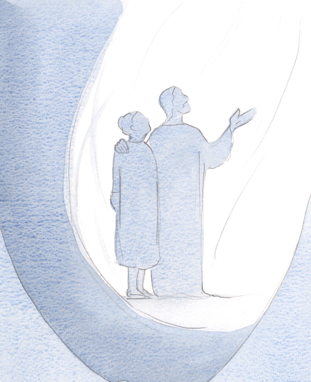 Christ was leading me to stand side by side with Him, asking our Heavenly Father for graces for others by Elizabeth Wang