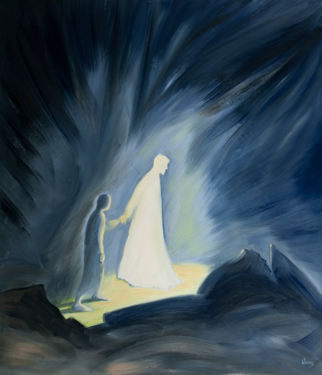 Even in the darkness of our sufferings Jesus comforts and guides us. by Elizabeth Wang