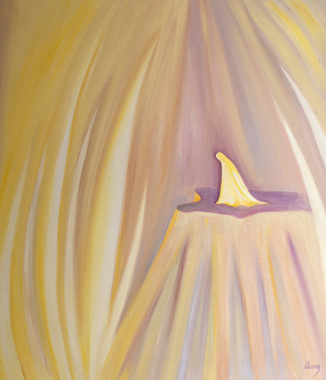 Even the Virgin Mary, whose holiness is honoured by the Angels, bows low before the Father in reverent worship by Elizabeth Wang