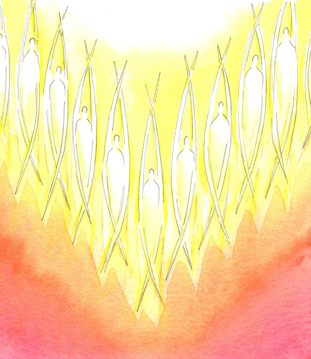 God created the Holy Angels, 2001 by Elizabeth Wang