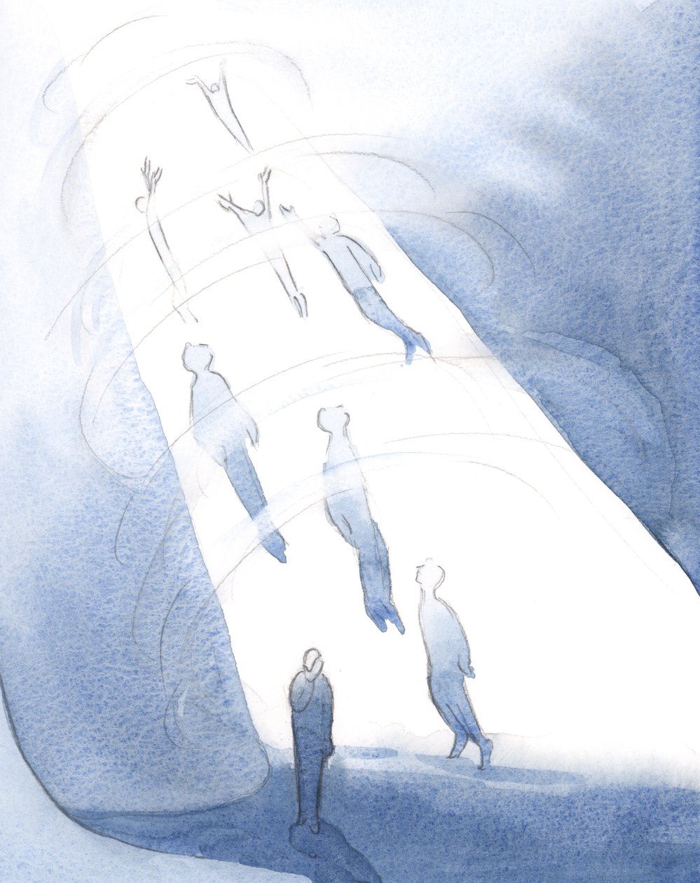 God draws into His bliss after death those who can bear the brightness of glory, while those who are still consumed by shame wait below. by Elizabeth Wang