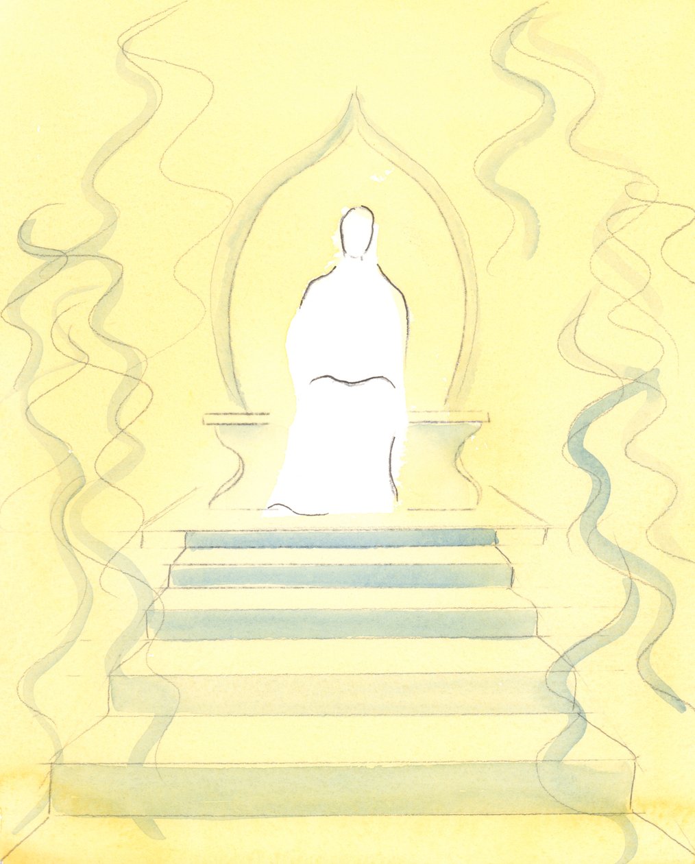 God the Father dwells in Heaven amidst the Fire of glory which He is; and it is before His throne that souls are brought for judgement by Elizabeth Wang