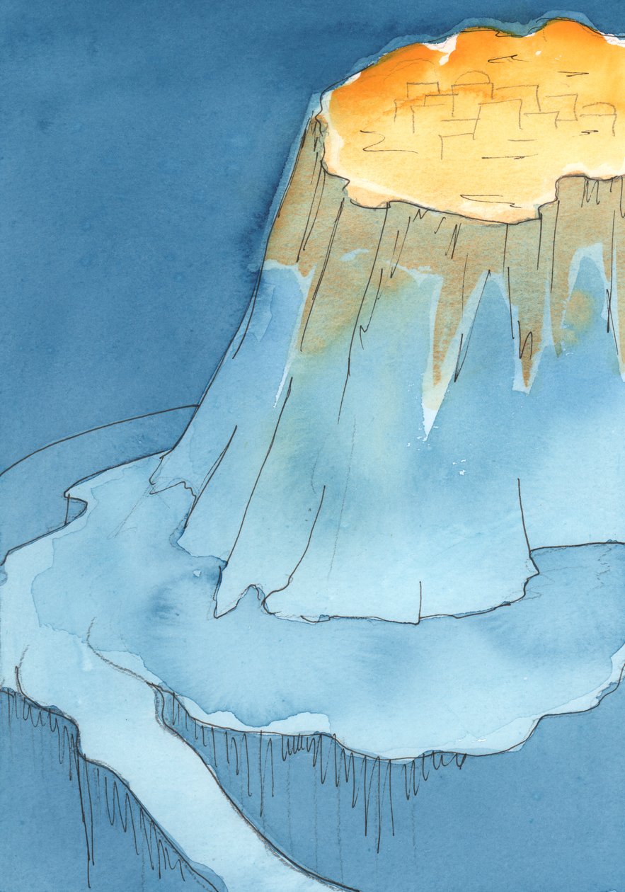 I saw the globe of the earth, with a great mountain on it by Elizabeth Wang