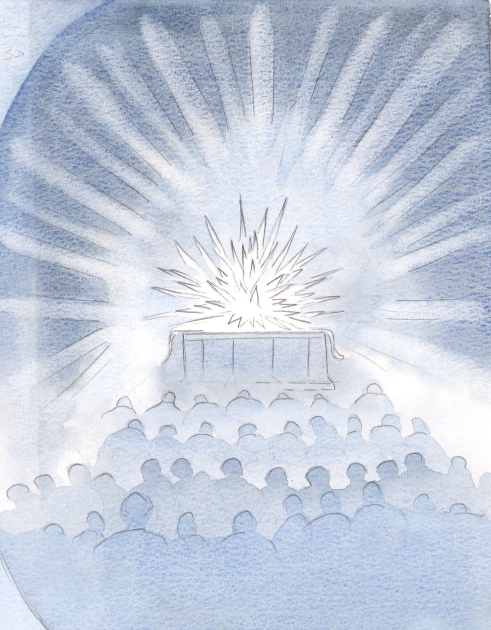 I saw the white fire of sacrifice on the altar, and the radiance and glory of the true Sacrifice of Christ by Elizabeth Wang