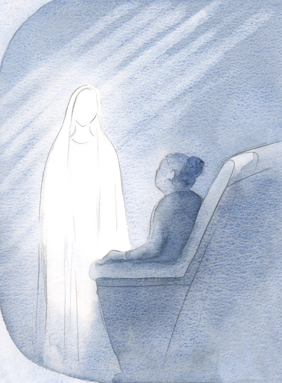 I stayed in prayer with the Virgin Mary, this queen and true mother, asking Her help for the church and for the world by Elizabeth Wang