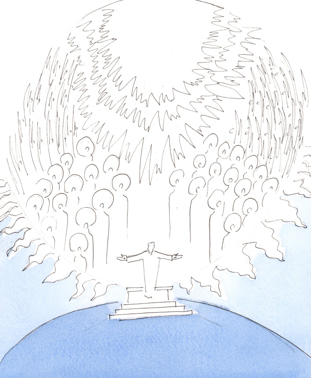 It is as though Heaven has descended as far as a church sanctuary, 2004 by Elizabeth Wang