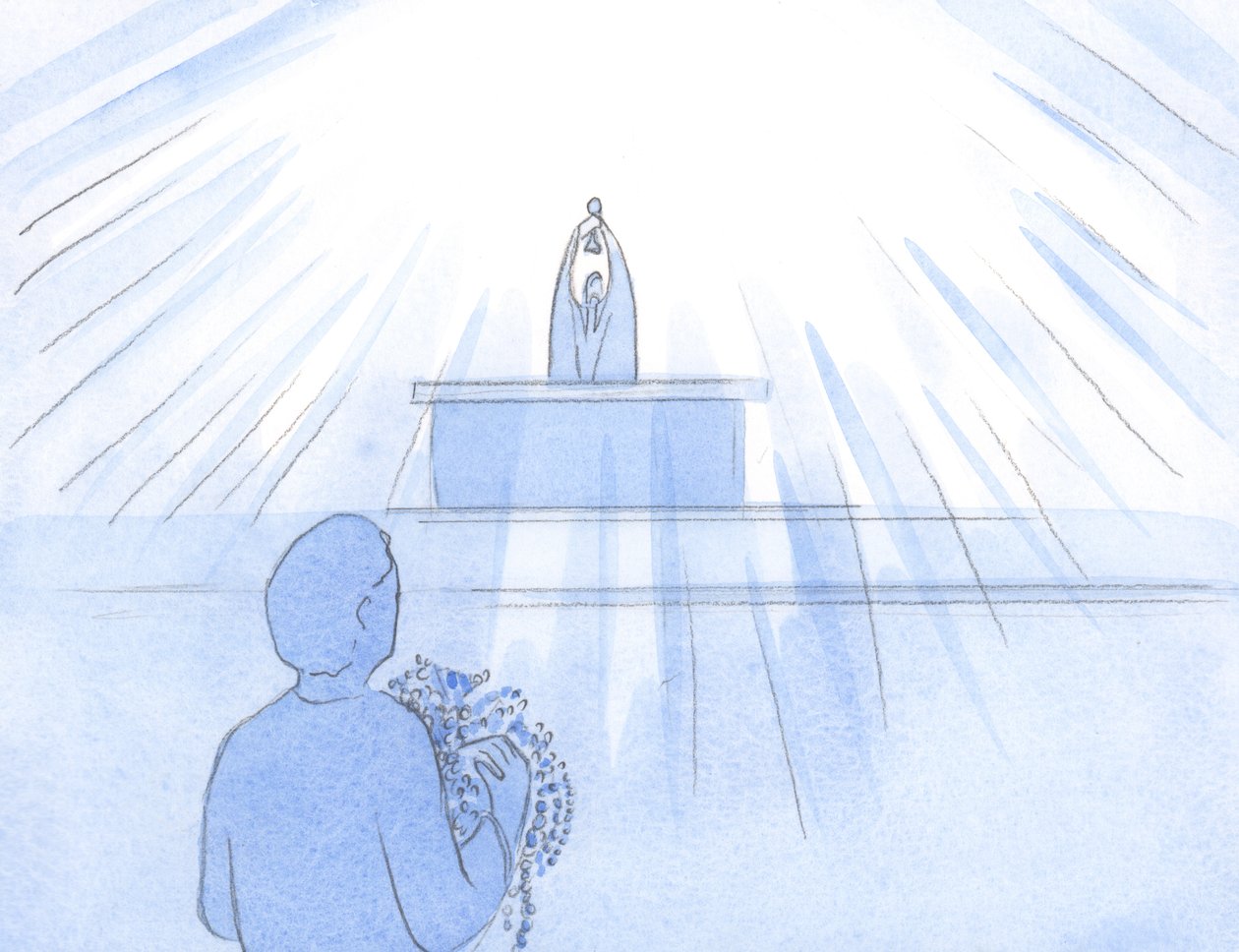 It seemed as though we carry armfuls of pearls and rubies, for God the Father: Jesus is our thanks, praise, reparation and plea. by Elizabeth Wang
