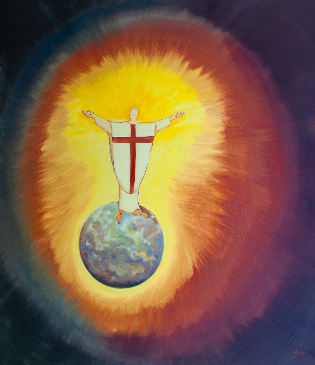 Jesus Christ is our High Priest who intercedes for us to the Father at every Mass, 2000 by Elizabeth Wang