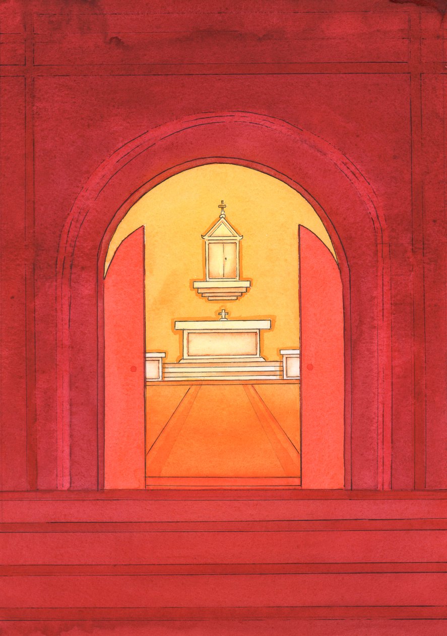 Jesus Christ is truly present in the Blessed Sacrament in the tabernacle by Elizabeth Wang