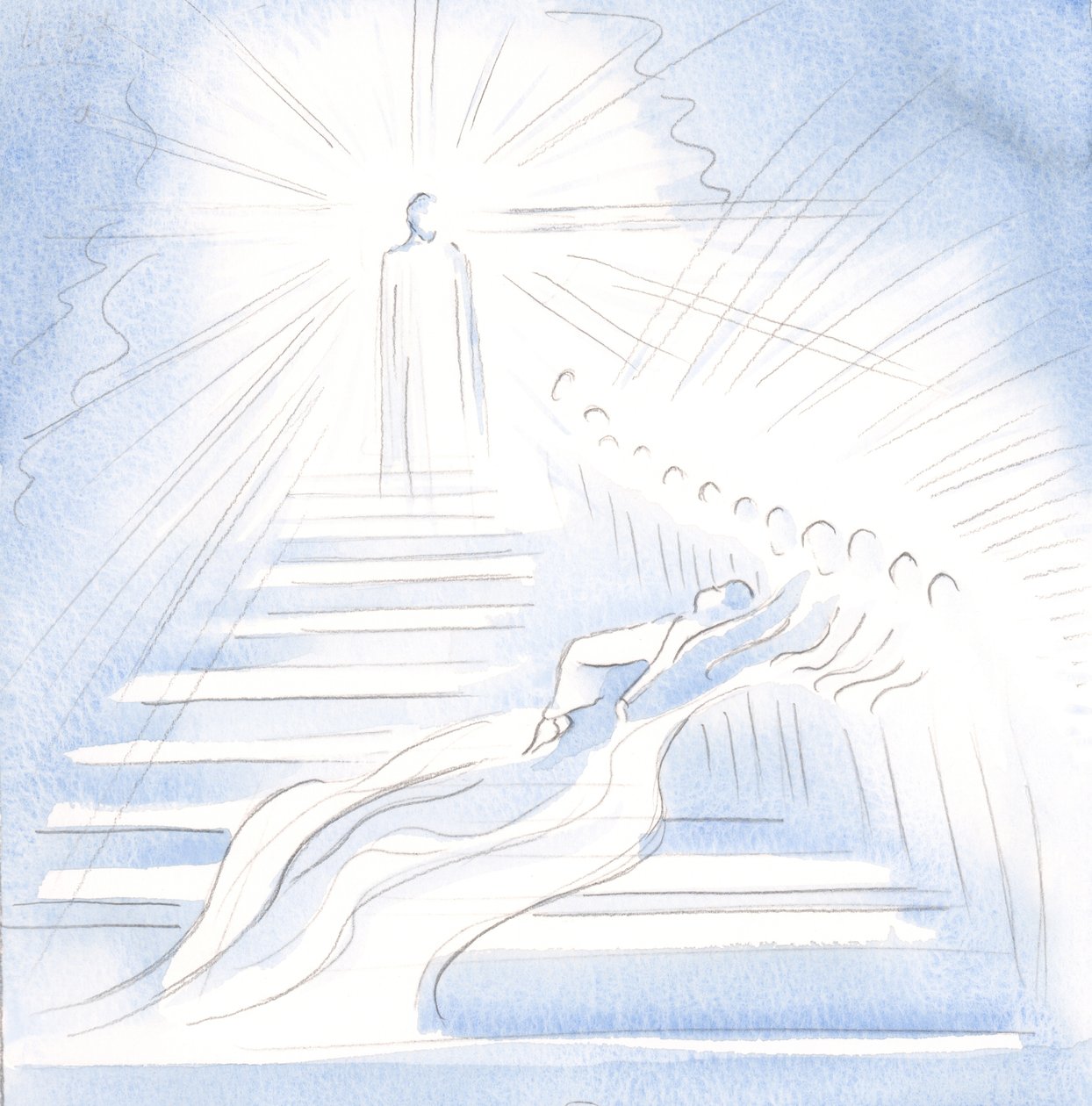 Jesus Came Down a Stairway from Heaven to Greet Me in Communion and to Lead Me Home by Elizabeth Wang