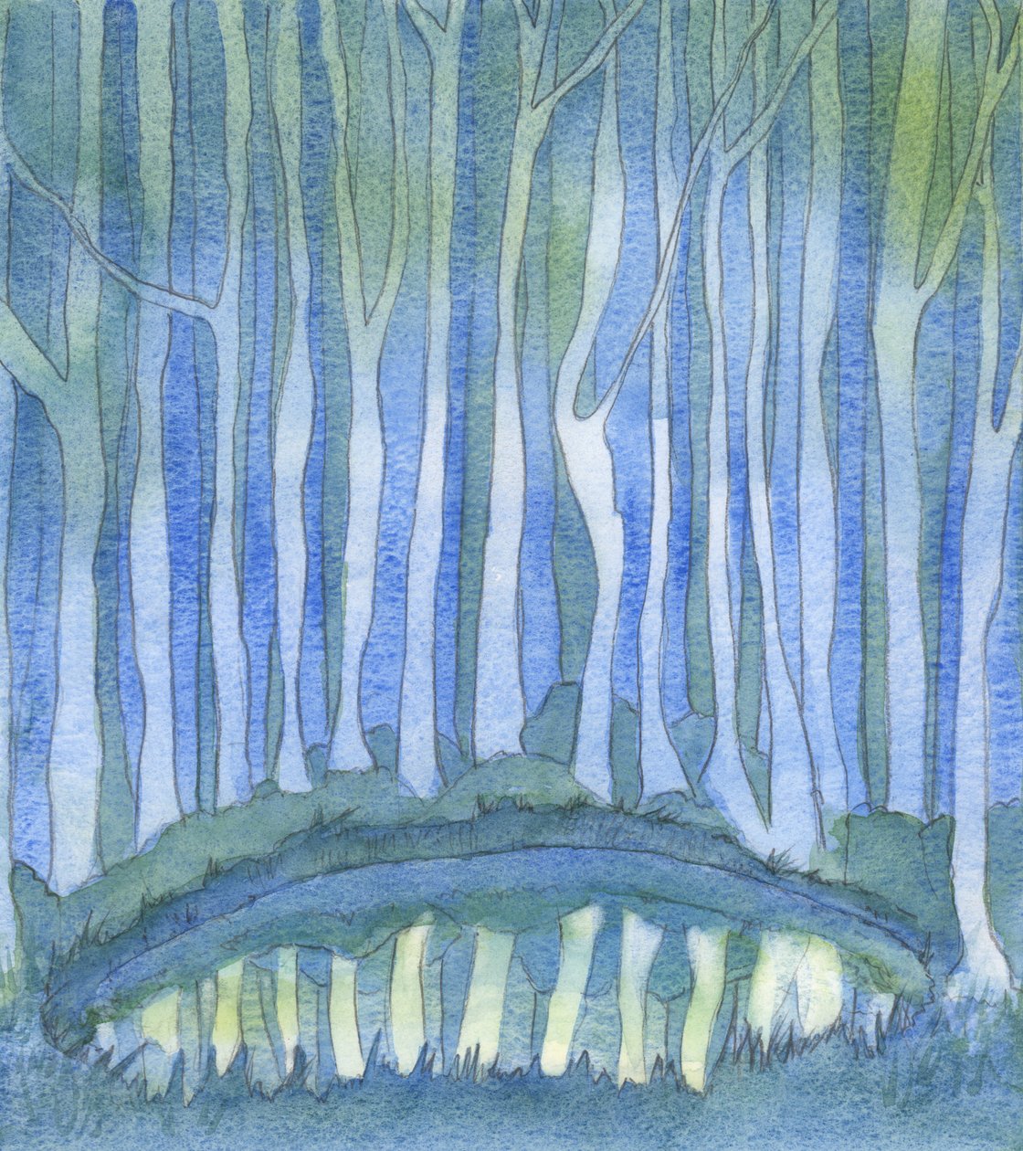 Just as a person in a wood cannot see the depths of a deep forest pool, so no-one can 