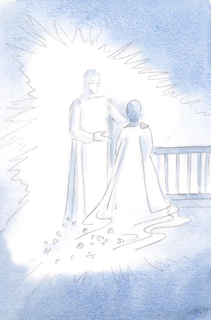 One day in Communion, He adorned my soul with flowers by Elizabeth Wang
