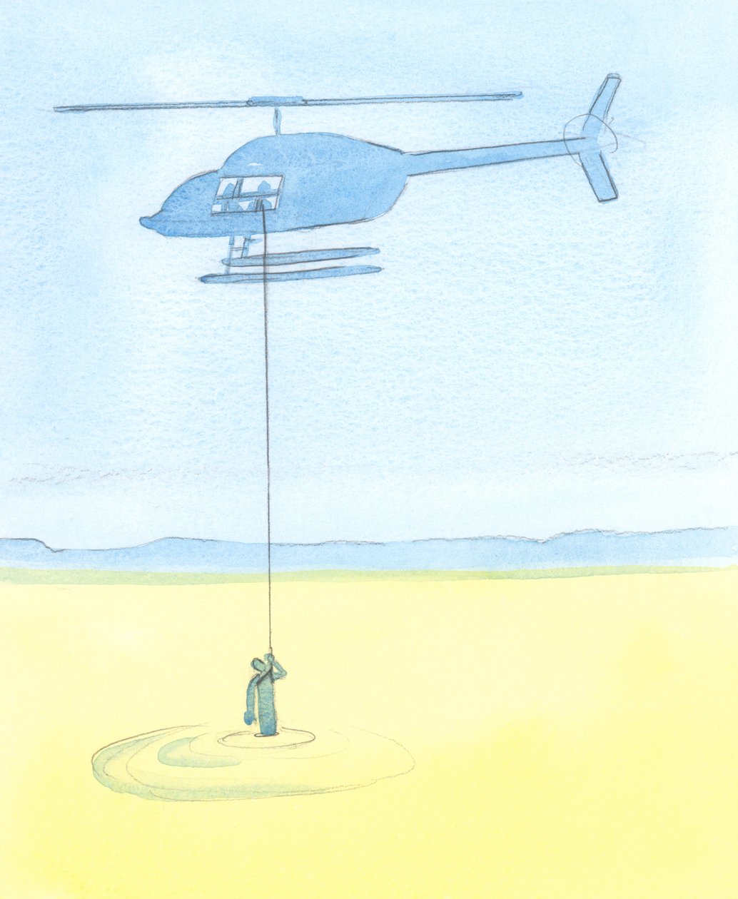 People are helped by our intercessions for them in prayer as surely as a desperate person caught in a quicksand is helped by friends who winch him to safety from a helicopter by Elizabeth Wang