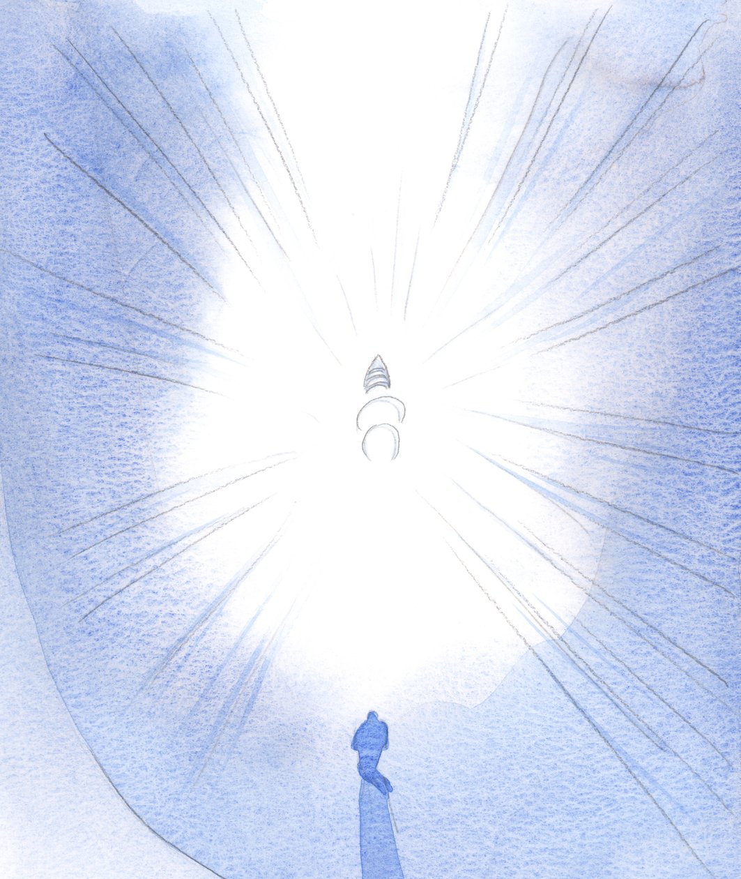 Saints and angels gather around the three Divine Persons; God the Father is 
