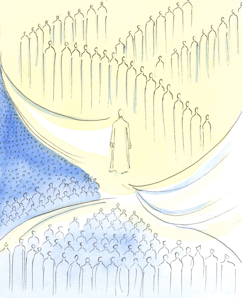 The Christ we meet in Holy Communion is as if at the 