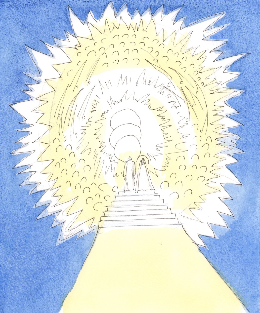 The Lord showed me that Heaven is like a circular area full of Divine glory, occupied by the Three Divine Persons and the Angels and Saints by Elizabeth Wang