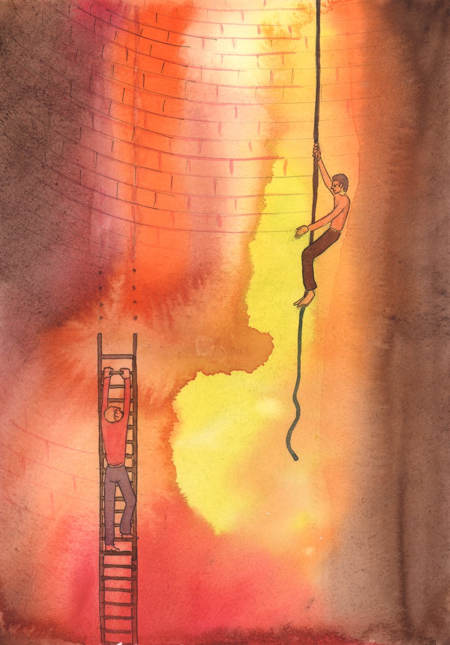 To intercede for someone trapped in grave sin is like holding out a hand to a man trapped on a broken ladder, with only Hell below by Elizabeth Wang