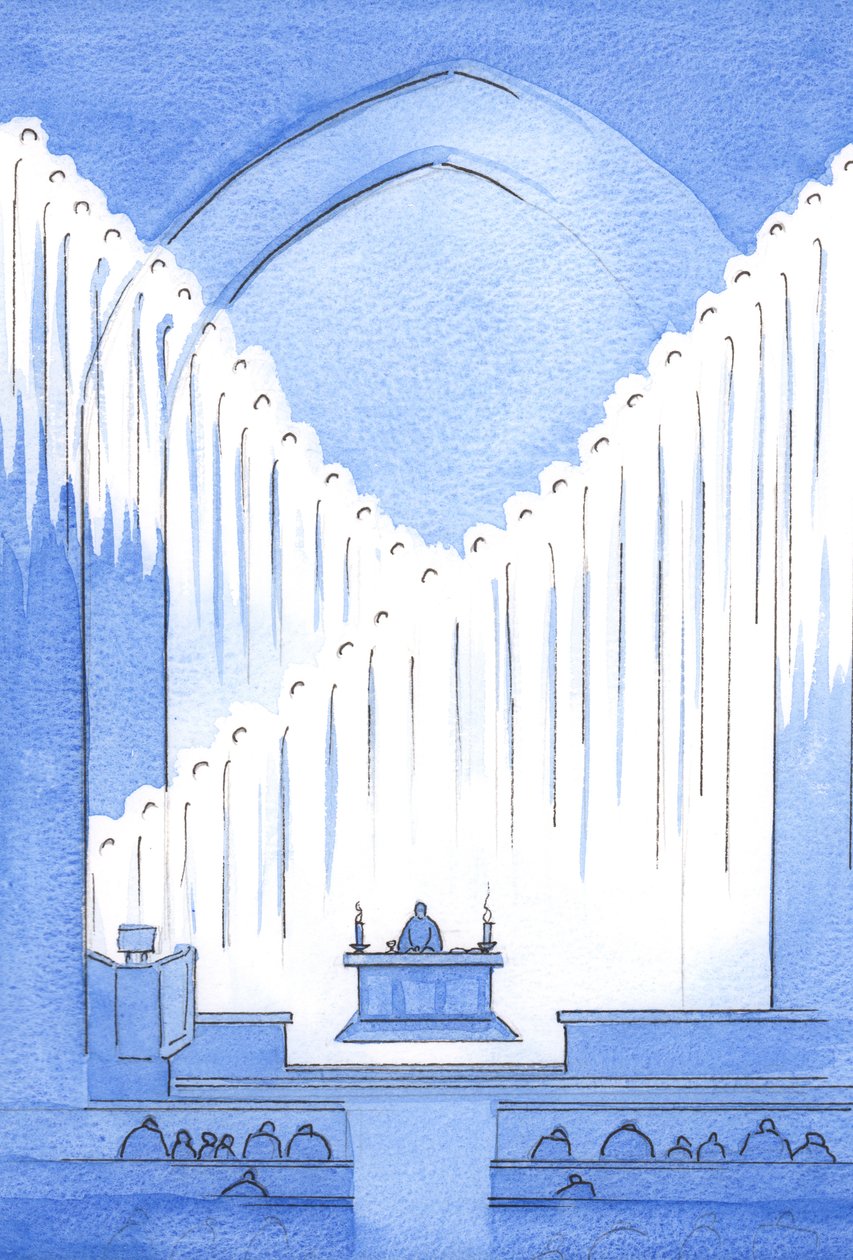 We do well to greet the Holy Angels who, on guard, praying, fill the Holy place which is our sanctuary by Elizabeth Wang