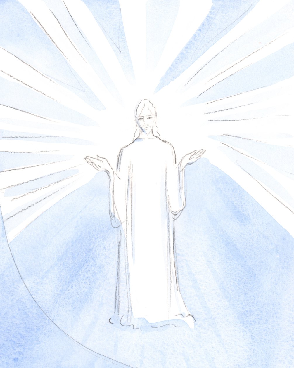 You alone are the Holy One: I saw Christ, His palms upstretched to the Father, as he prayed on our behalf by Elizabeth Wang