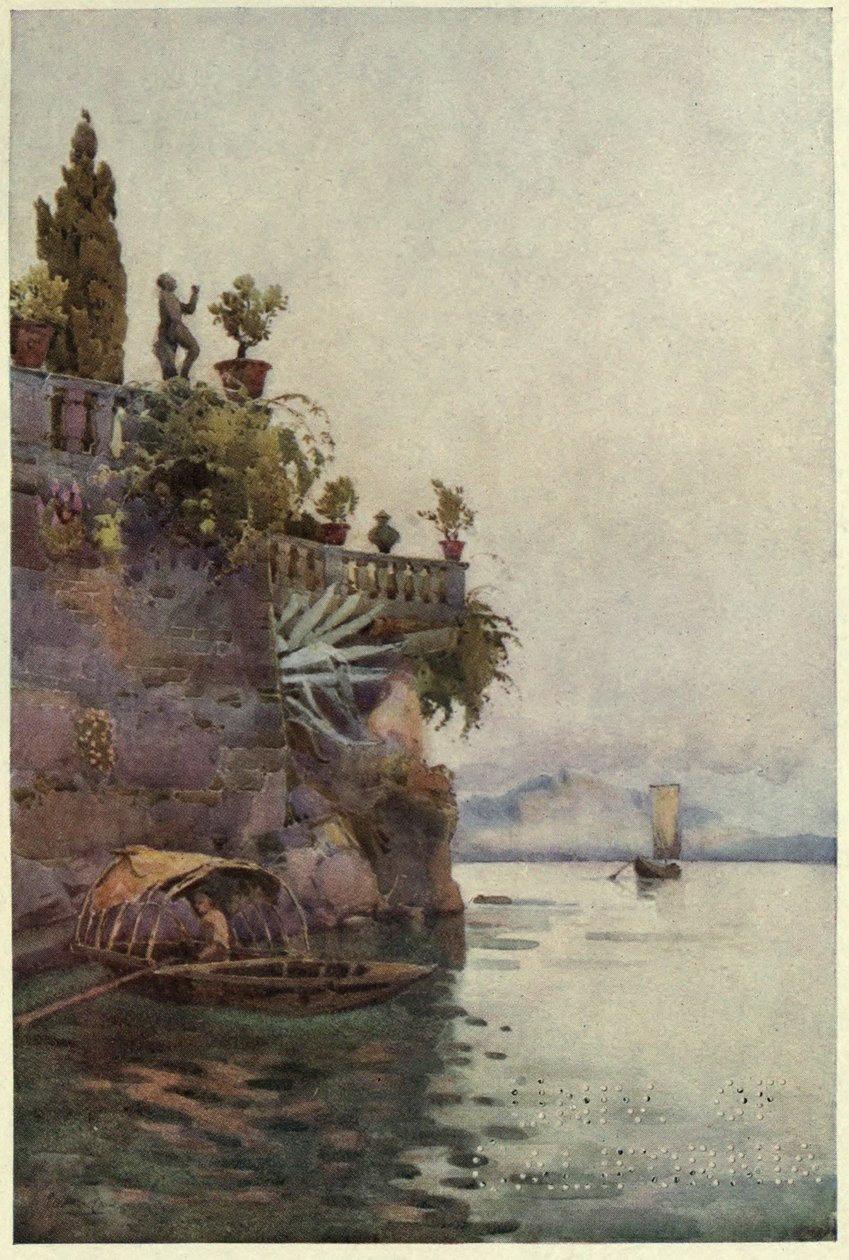 In the Shadow of the Terrace, Lago di Como, Illustration from 