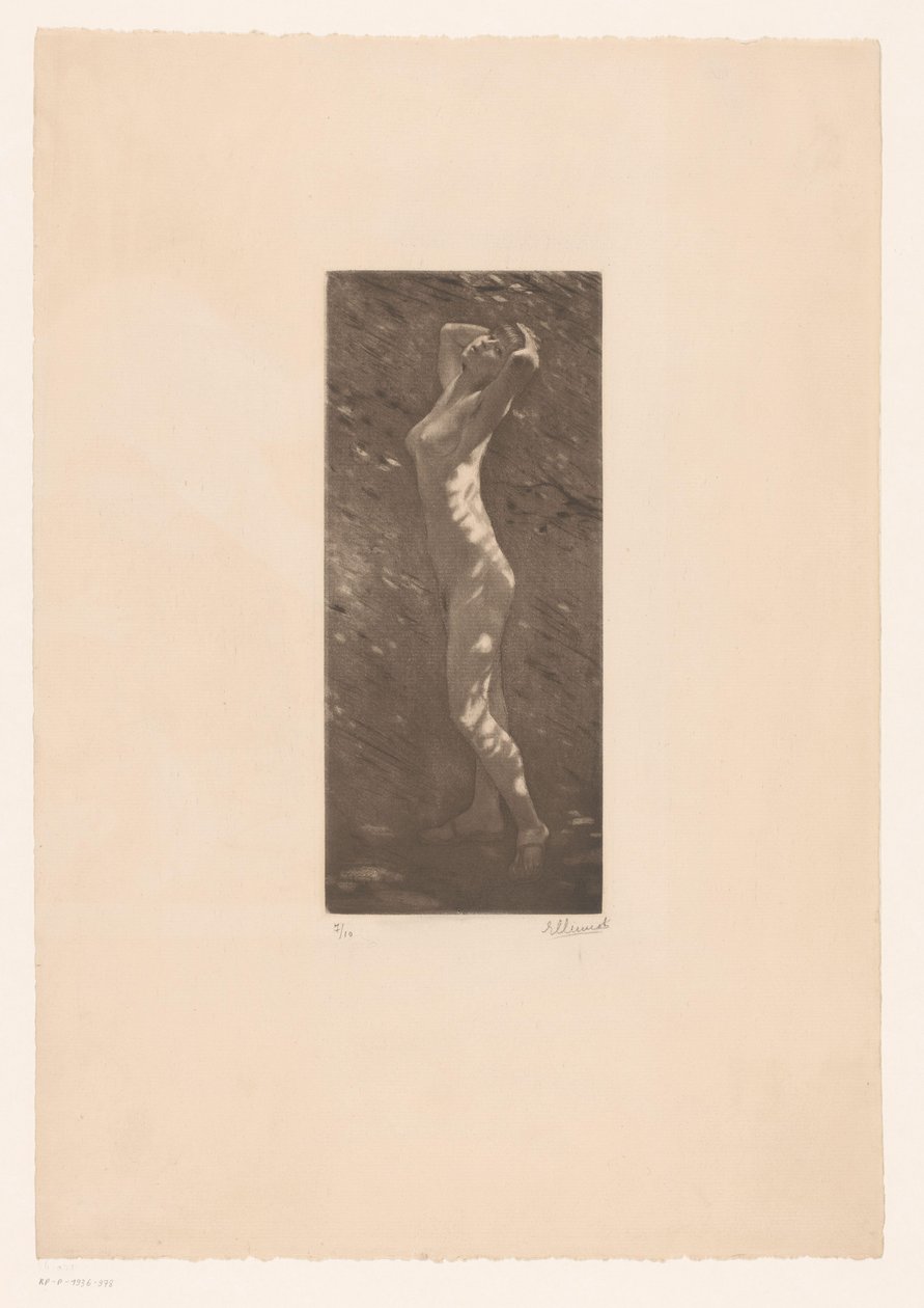 Naked Woman in Sunlight by Ellinnot (signed by artist)