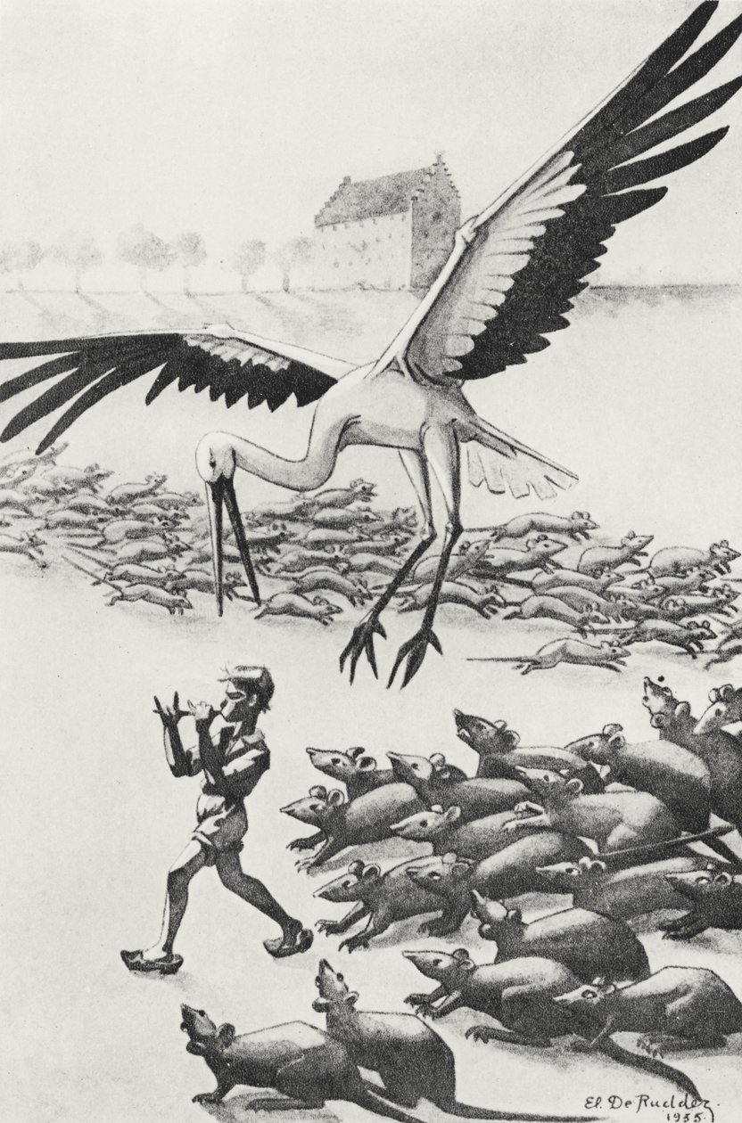 Nils, the Rats and the Goose, illustration from 