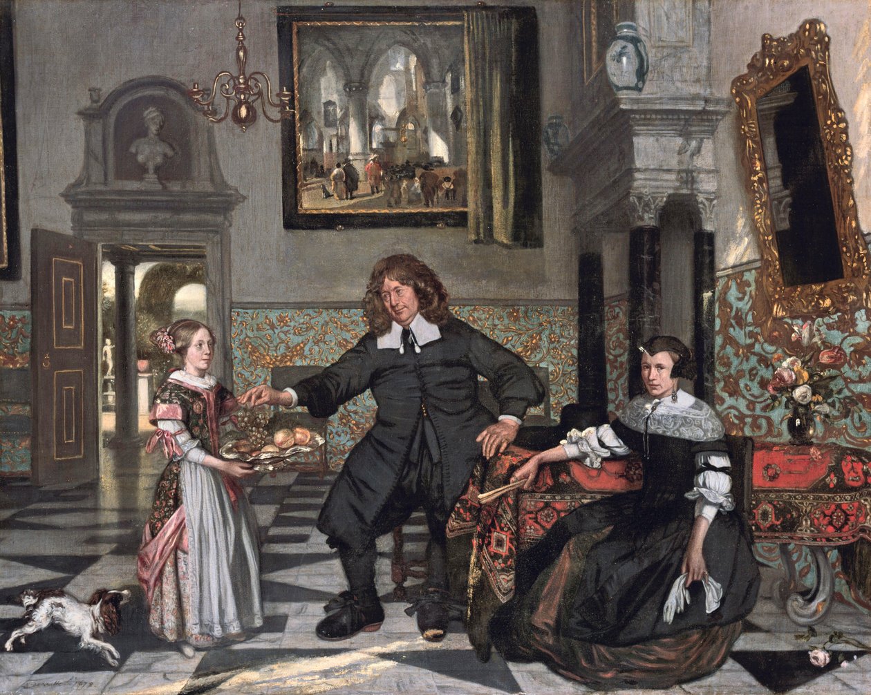 Portrait of a Family in an Interior by Emanuel de Witte