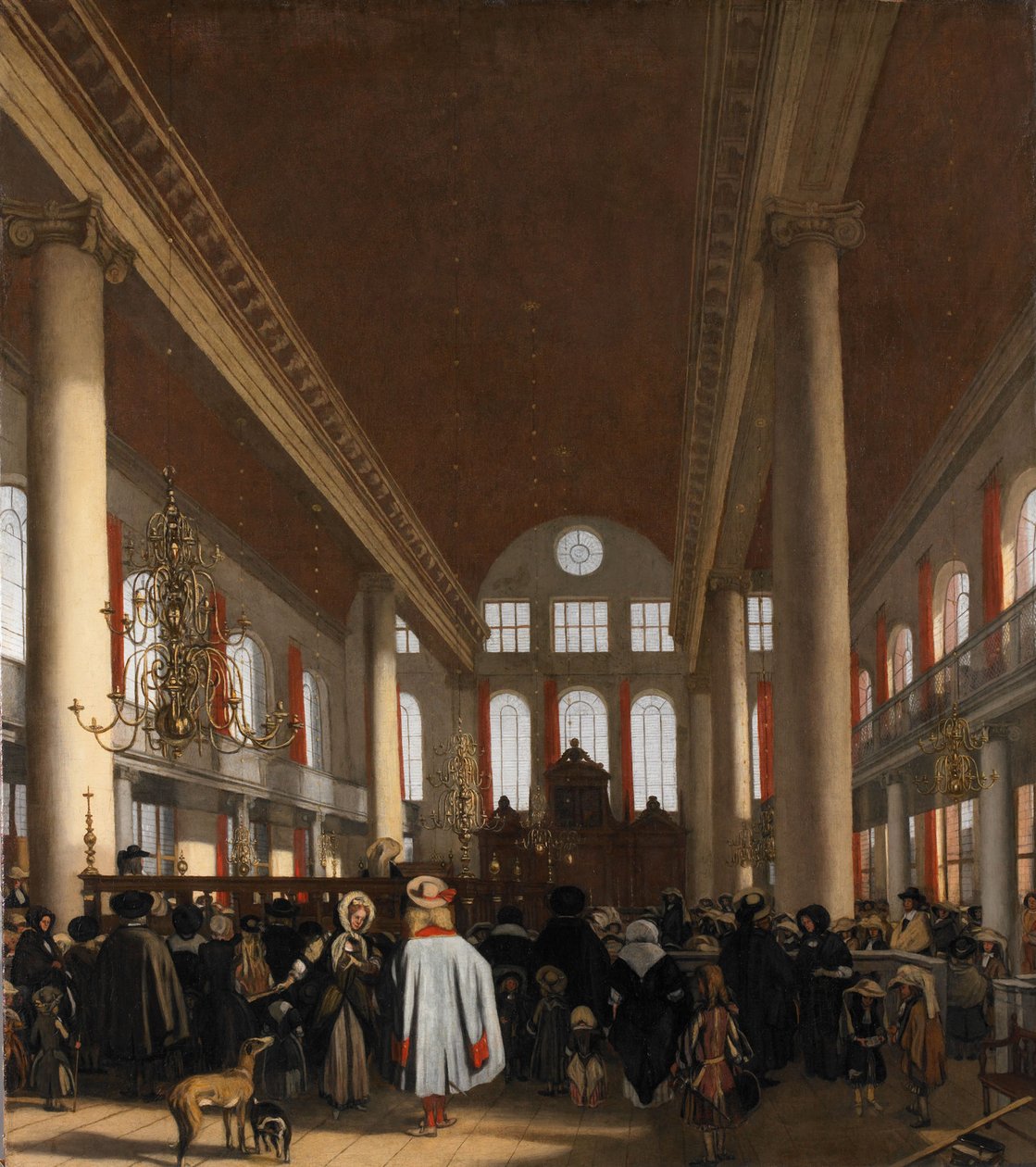 Interior of the Portuguese Synagogue in Amsterdam by Emanuel de Witte