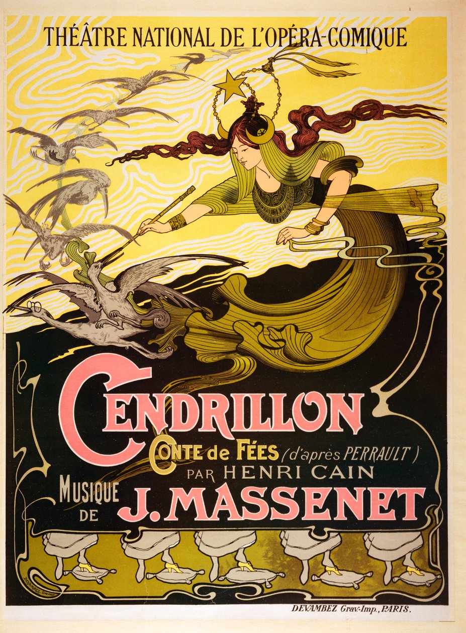 Cinderella, 1899 Fairy Tale Opera by Jules Massenet by Emil Bertrand