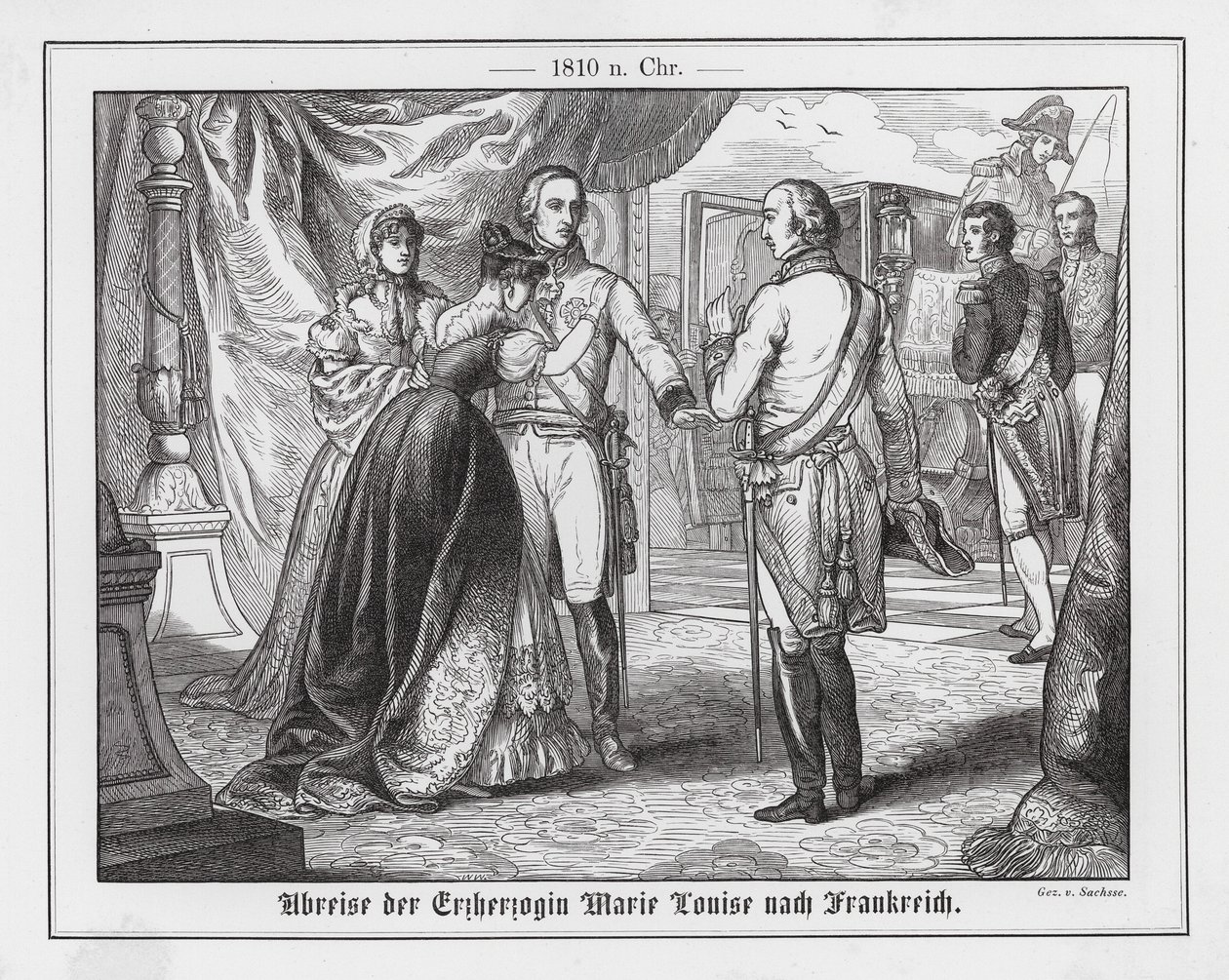 Departure of Archduchess Marie Louise of Austria for France by Emil Eugen Sachsse