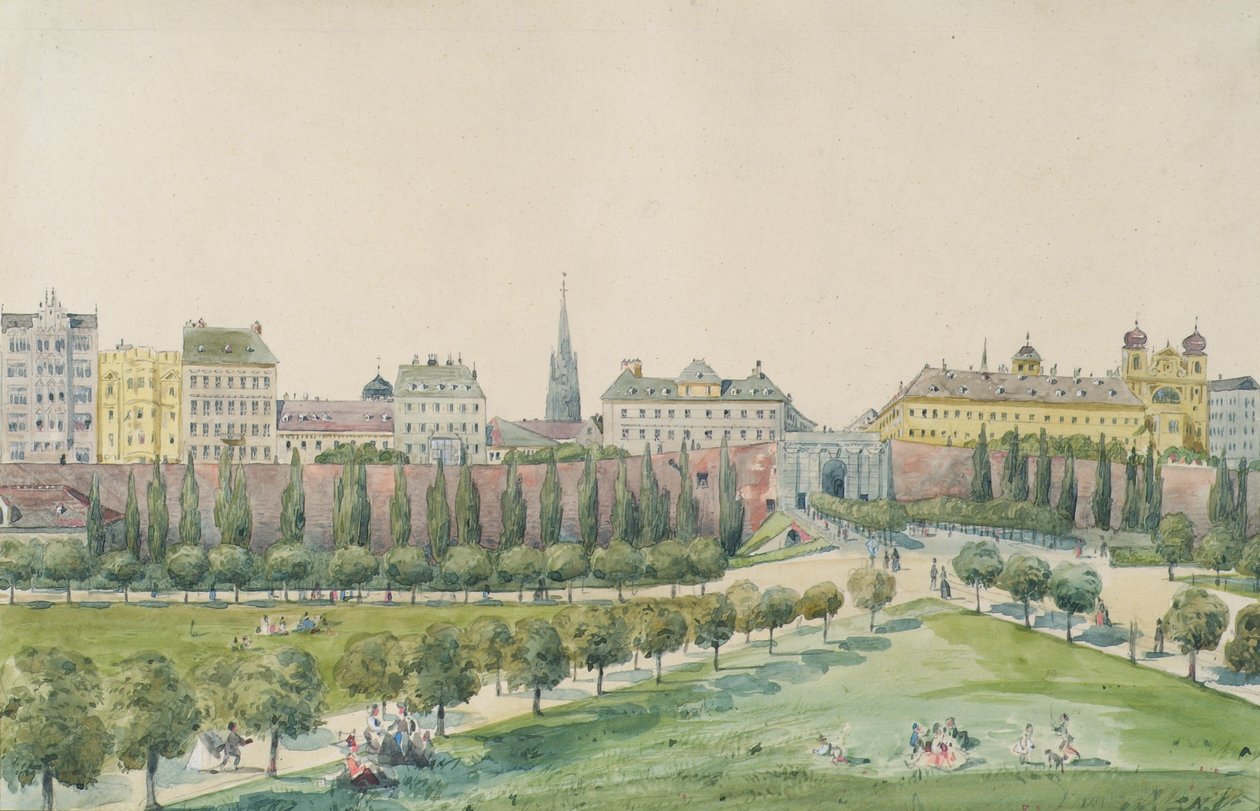 The Stubenbastei and the Stubentor in Vienna by Emil Hütter