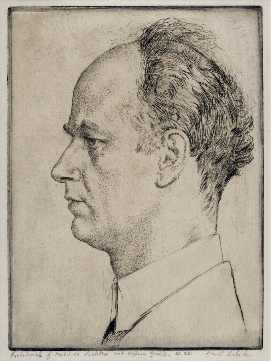 Portrait of Wilhelm Furtwaengler by Emil Orlik
