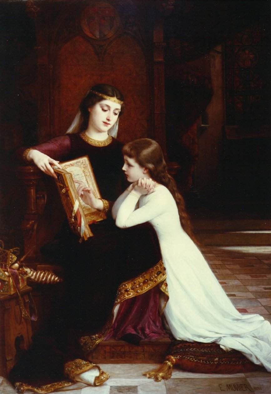 The Reading Lesson by Emile Munier