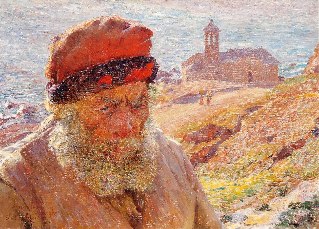Ampelio, Old Fisherman of Bordighera by Emile Claus