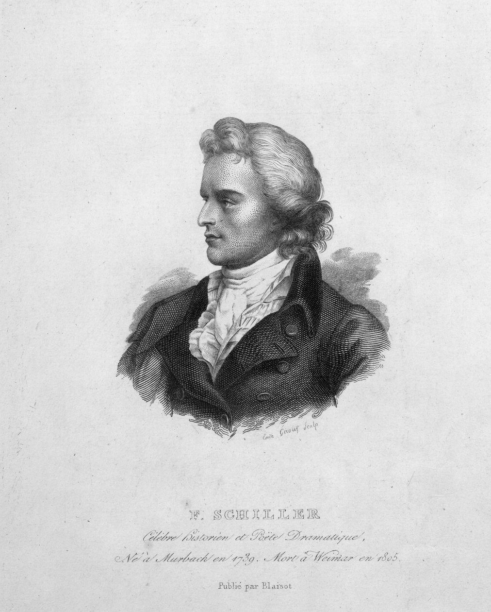 Friedrich Schiller by Emile Giroux