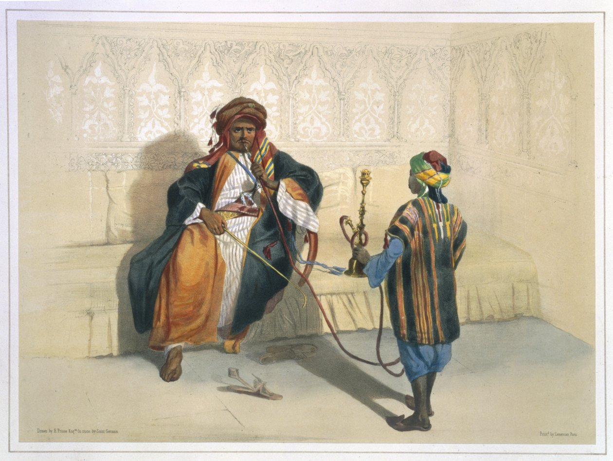 An Arab Sheikh Smoking, illustration from 'The Valley of the Nile ...