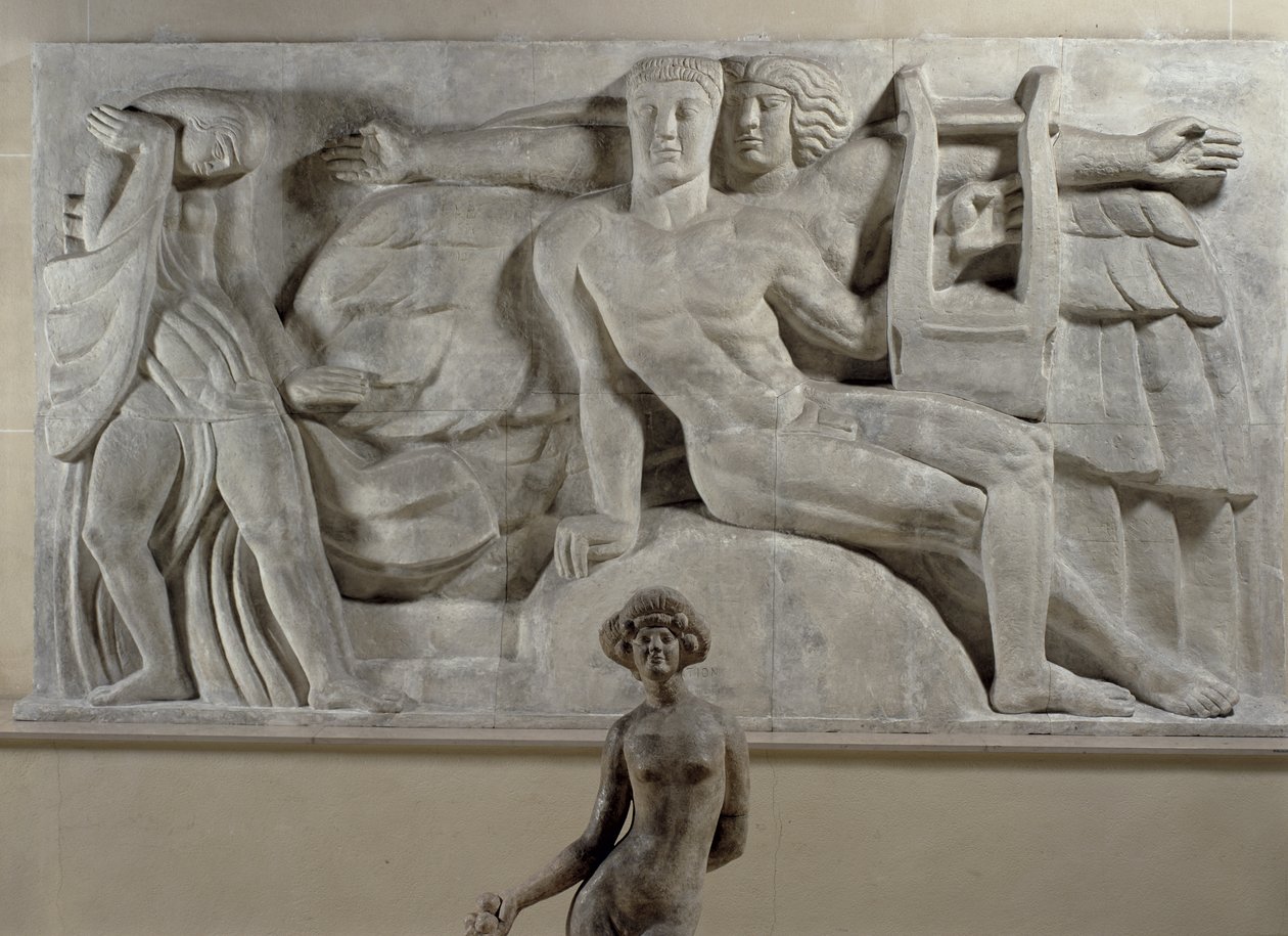 Apollo in meditation with a Muse, 1912 by Emile Antoine Bourdelle