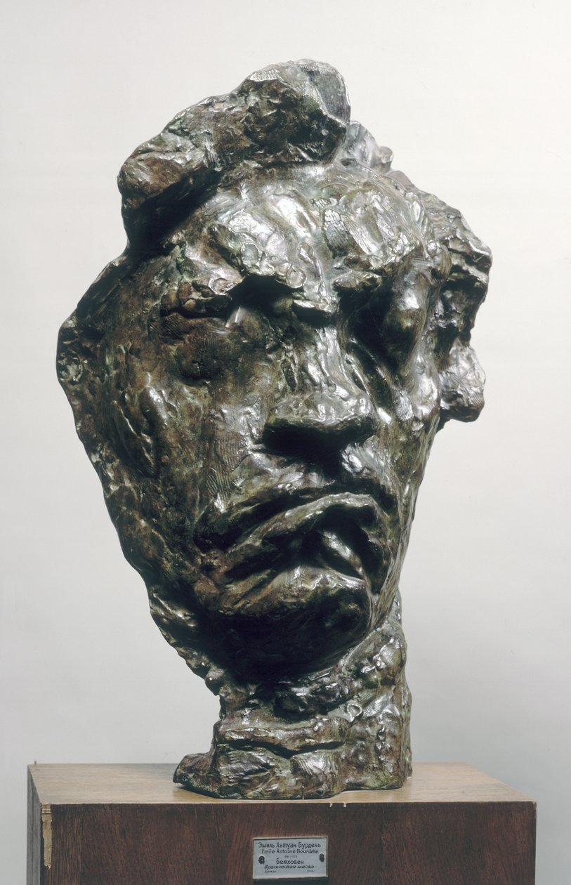 Large Tragic Mask of Ludwig van Beethoven by Emile Antoine Bourdelle