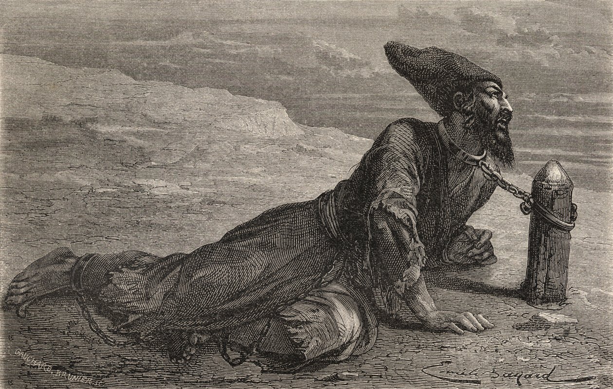 A Persian Slave Held Captive in Turkey, Illustration from 